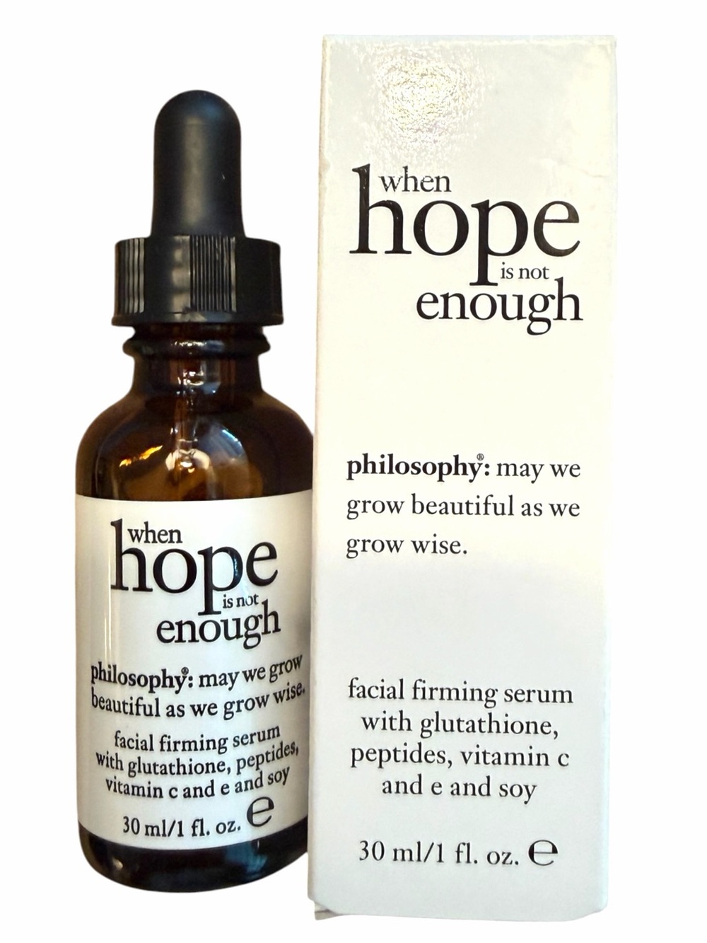 Philosophy When Hope Is Not Enough Serum 1 oz Full Size NIB Firming Vitamin C